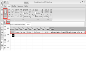 Microsoft access training 2007 Tables feature of Create menu 5