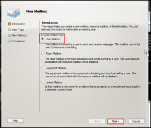 Training Create mailbox enable user server 2010 new mailbox 2