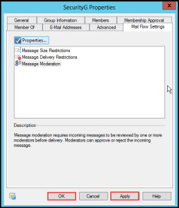 Training exchange server 2010 securityG properties 9