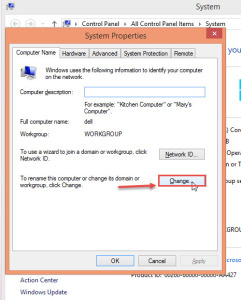 How to Connect a Computer to a domain joining system properties