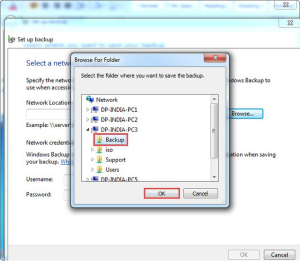 Microsoft training 2007 setup backup browse for backup 6