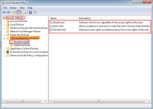 Microsoft training 2007 software restriction policies local security settings 3