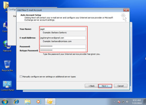 Microsoft training Configure an Email Account in Outlook 2007 add new email account 3