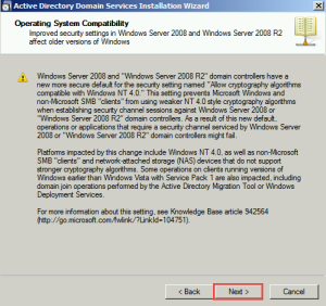 Training to Install Read Only Domain Controller (RODC) Installation wizard