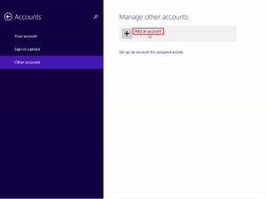 Training to Set Up a New Local Account in Window 8 add accounts
