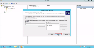 Training to Create a Scope in Windows Server 2012 next button 11