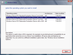 Training to Install Microsoft Windows Server 2012 windows setup 5