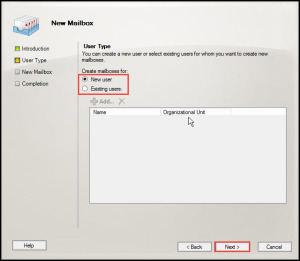 Create mailbox enable user 3